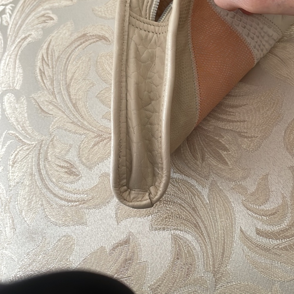 VTG, Oversized Leather and Snakeskin, Half Moon Clutch - Picture 7 of 11